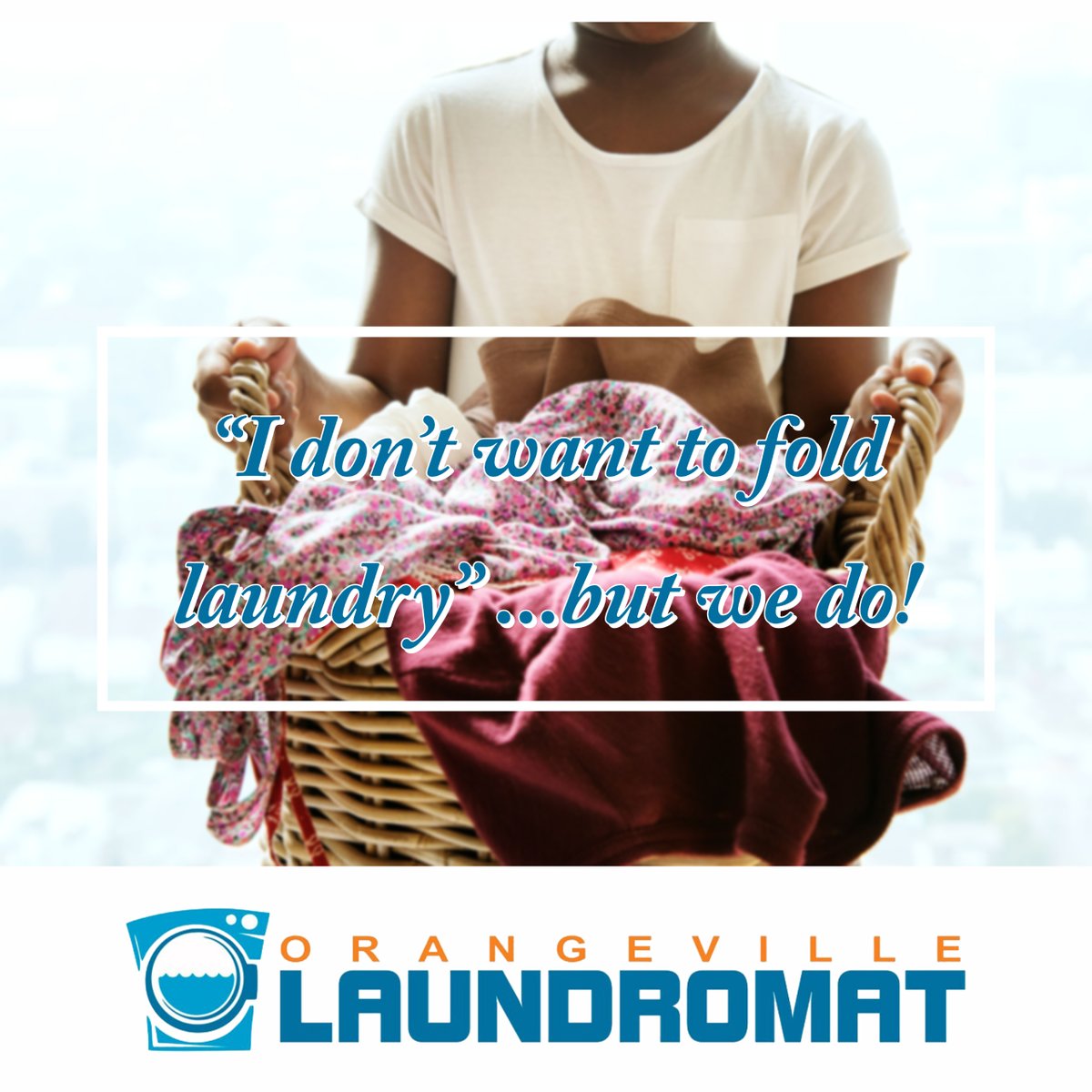 OvilleLaundry's tweet photo. We know...it's Friday which, means you will probably be spending the weekends doing laundry.

We also know how much you love doing laundry, especially folding it. But don't worry, we LOVE folding laundry. 

#washnfold
#orangevillelaundromat https://t.co/Kp5nJCwLGQ