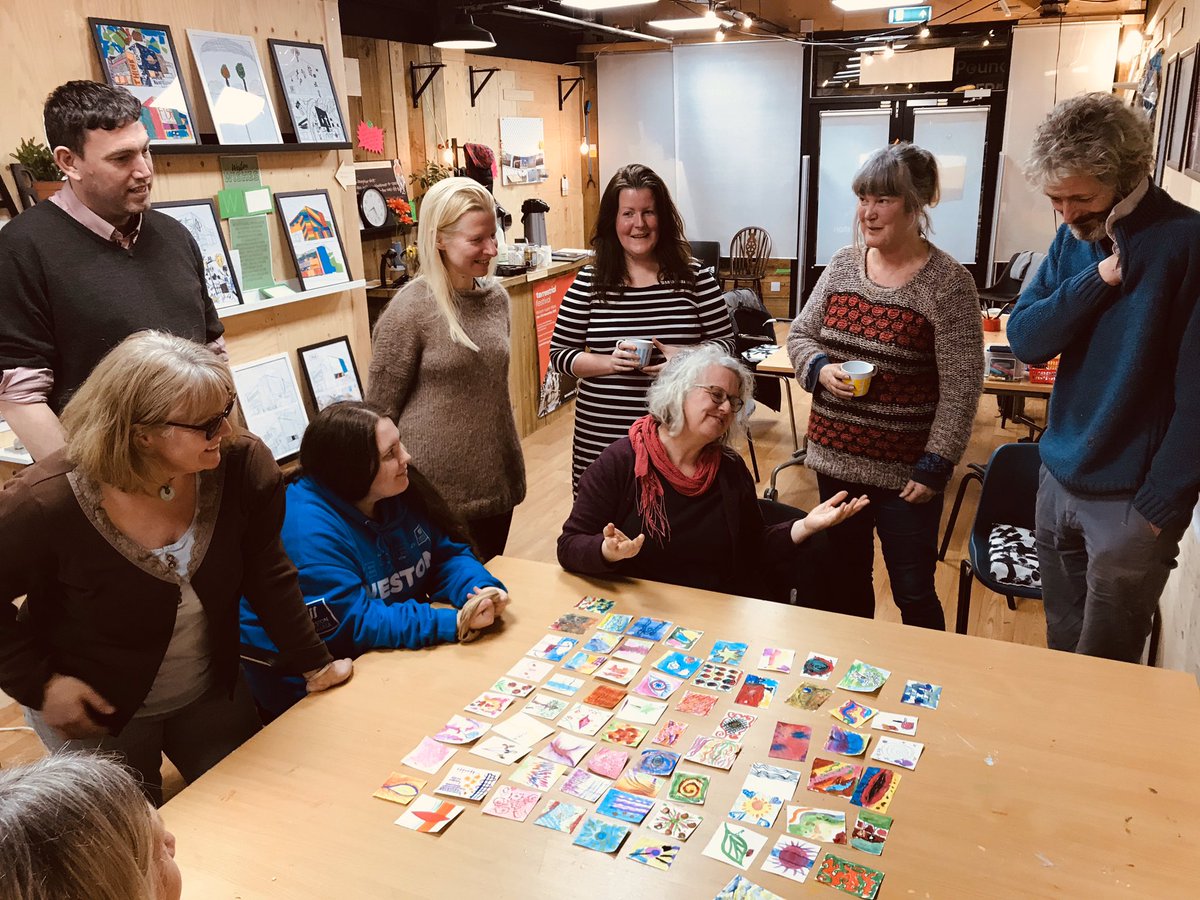 oncearts's tweet photo. Really enjoyed exploring our #joypainting with everyone @westonartspace and @Terrestrial_UK last night... Thankyou all for getting stuck in. https://t.co/95TJ8MAGA4