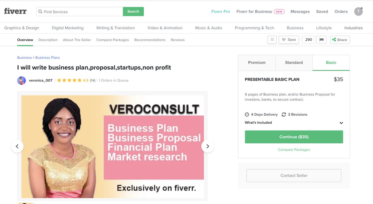 After you have created your profile and everything, then head on to create a gig as a seller on Fiverr.To make it easier, look for someone who is already doing good on Fiverr selling Business proposals and model your gig set up to look like theirs but do not copy THIS verbatim.