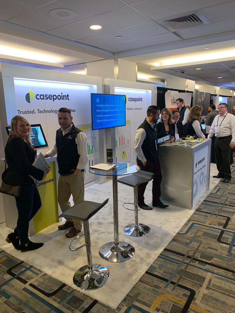Casepoint's tweet photo. We want to thank everyone who stopped by our booth, attended our party & connected with us at #LegalWeek20! We had an absolute blast. Here are just a few of our highlights- what were yours?! #LegalOps #LegalTech #LegalCIO #Legalweek2020 #LTNY2020 @LegalweekShow https://t.co/7xi3LSlkug