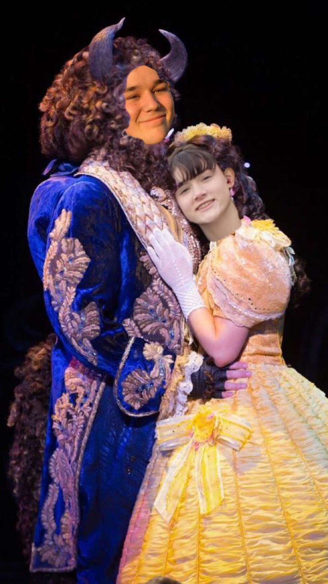 2 of our leads just getting in character. Our cast is very talented In photoshop. But look at those happy faces!!! #beourguestatehs