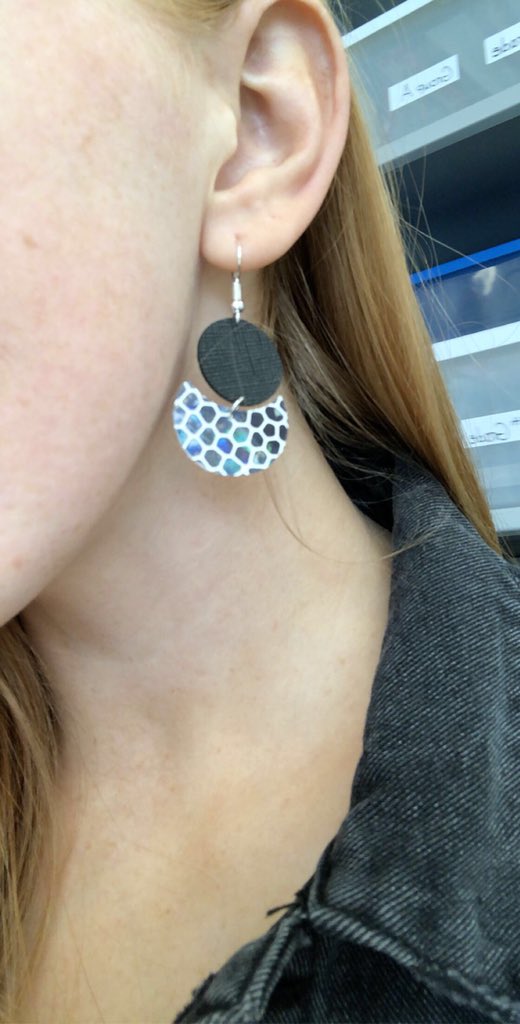ashreeves6's tweet photo. Hey EVERYONE my dear friend @CourtBrumBrum started her own small business of selling custom leather earrings! Go check out her insta and Facebook pages to see more but here are some of mine that I already bought! I can’t get enough of them!!! CHECK IT OUT!! https://t.co/D2nRcIETQz