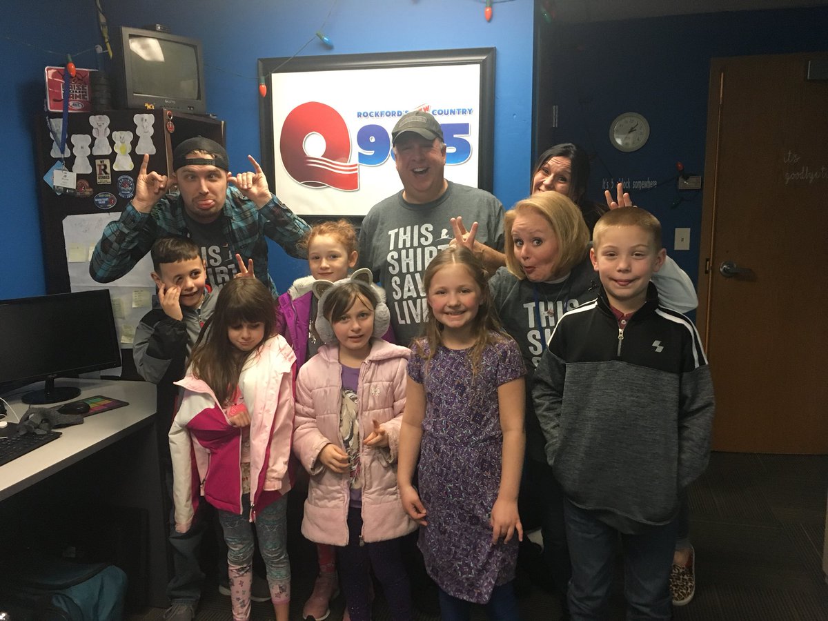 q985rockford's tweet photo. We were thrilled to welcome Oregon Middle school to the Q98.5 #stjude Radiothon.the students collected thousands of pennies to help fight cancer. https://t.co/hVTxesS0KC