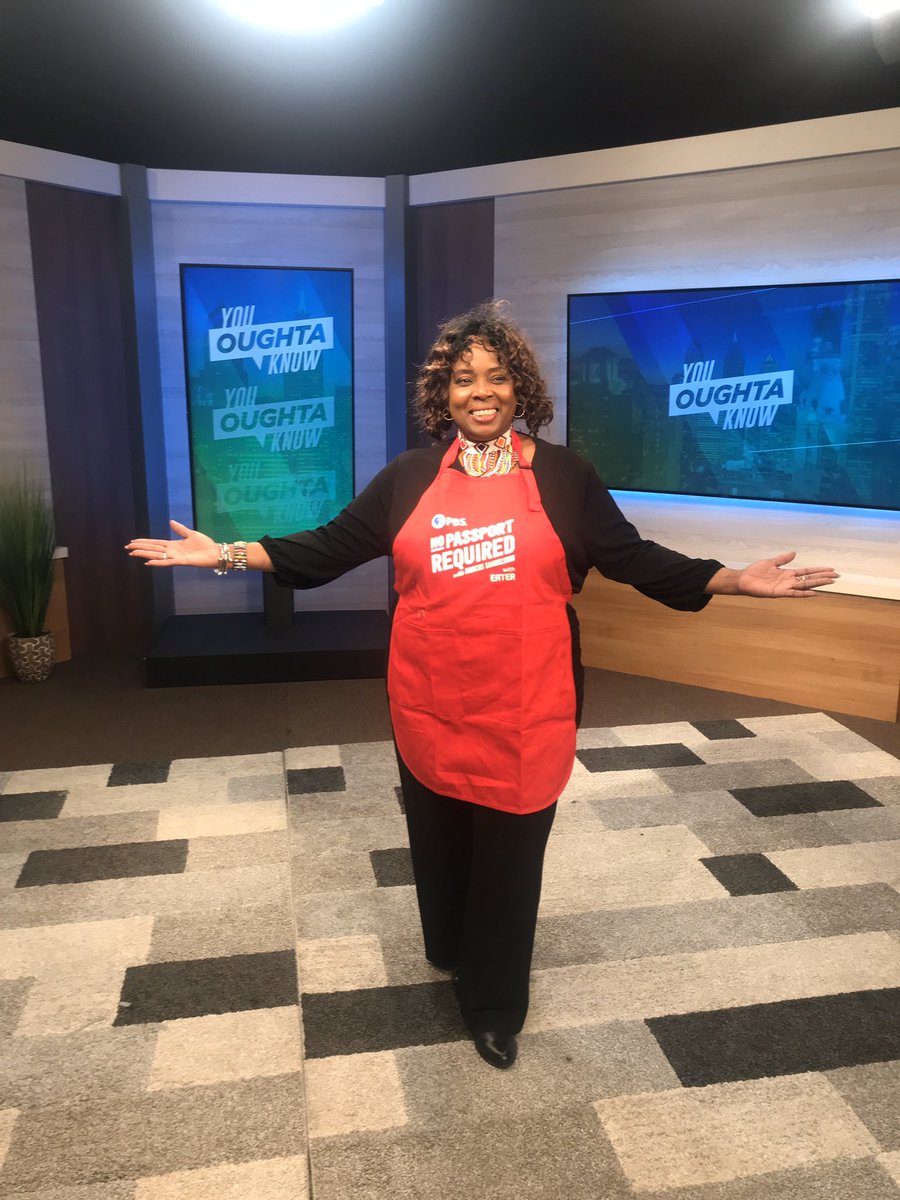 Last summer I told <a href="/RoosterHarlem/">Red Rooster Harlem</a>’s Chef Ed I’ll meet <a href="/MarcusCooks/">Marcus Samuelsson</a> someday! I never thought it would be in Philly @Whyy #NoPassRequiredPBS   They gave me an apron!  Going to Ginny’s this summer when my sister finishes her cancer journey to healing.   #SupportPBS #WordsHavePower