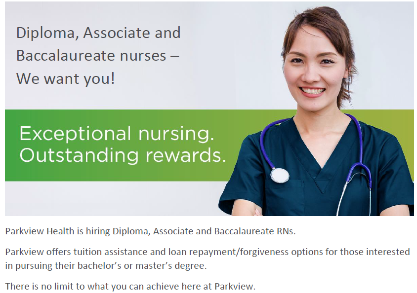 BonLWhite's tweet photo. Parkview Health is growing and needs exceptional nurses.  

Learn more about our Registered Nurse opportunities: https://t.co/reo1nXFrV4

#rnjobs #fortwayne #parkview https://t.co/r4u8CiJlsq
