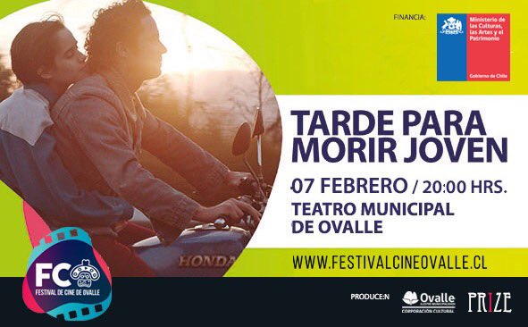 INVITACIÓN para hoy Viernes 07 de febrero 20:00 hrs. exhibimos la película "TARDE PARA MORIR JOVEN" de la directora Dominga Sotomayor, en el Teatro Municipal de Ovalle <a href="/tmo_chile/">TMO</a> <a href="/DiarioOvalleHoy/">OvalleHOY</a> <a href="/AgenciaFcl/">Agencia F.</a> 

Entrada liberada.
Reserva de entradas en:
ccmo.cl/trainers/
