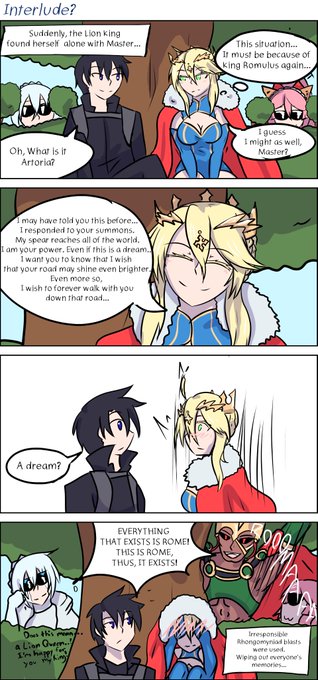 A small continuation of the comics from earlier~
A bit of Valentine's mixed with Lartoria's Interlude

#FGO #FateGO 