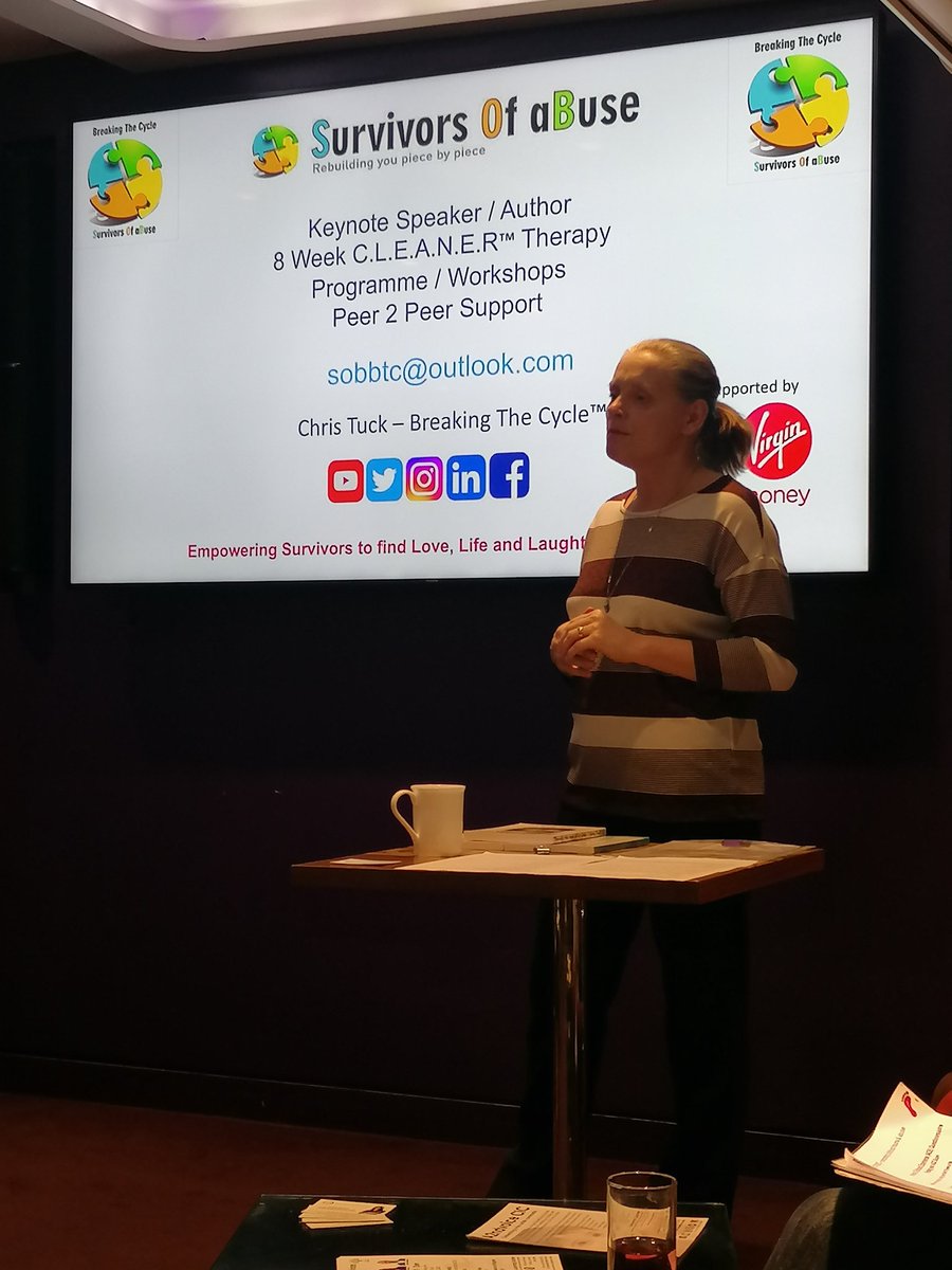 BobbVenessa's tweet photo. Mini presentations @VirginMoney Lounge Haymarket by @ChrisTuck_WWHF @BobbVenessa @MalakhZebulun @StepForward_me this evening.@SOB_Org @A2ndVoice #itsnotok2020 #abuse #siblingabuse #domesticabuse #womengroups #BAMEgirls #communities https://t.co/TcNScOkEVY
