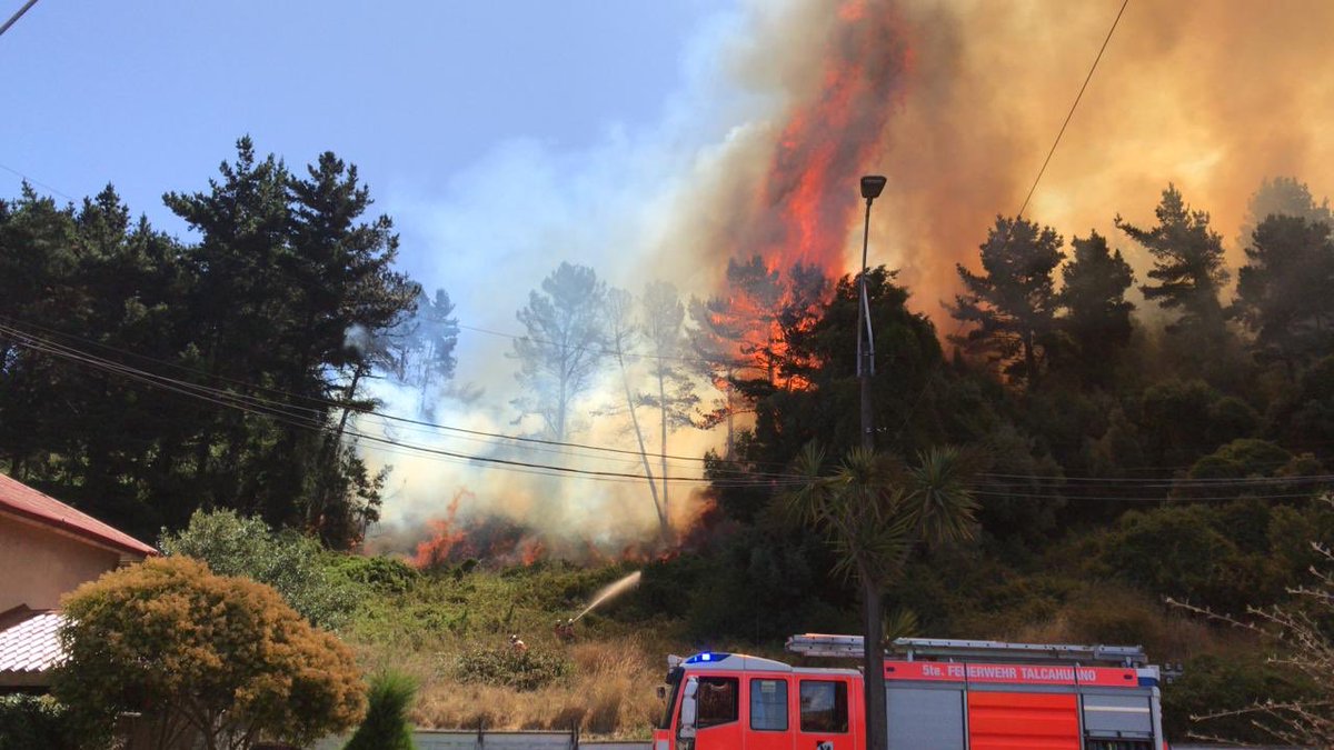 CBTalcahuano's tweet photo. [INCENDIO FORESTAL] Nos encontramos trabajando en incendio forestal en cerro la u sector Denavi Sur. 

Segunda Alarma de Incendio Forestal
10 carros Bombas 
2 camiones aljibes 
1 Puesto de Comando https://t.co/4r7iZCA16p
