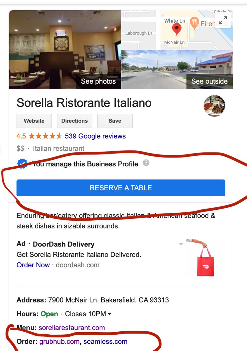 clipperslive1's tweet photo. @Grubhub How do we remove your link &amp; RESERVE A TABLE button from our Google business page @mybusinesinfo it's causing chaos at our client's restaurant and Valentines Day is approaching and we are booked solid? https://t.co/pcAxbMsn77