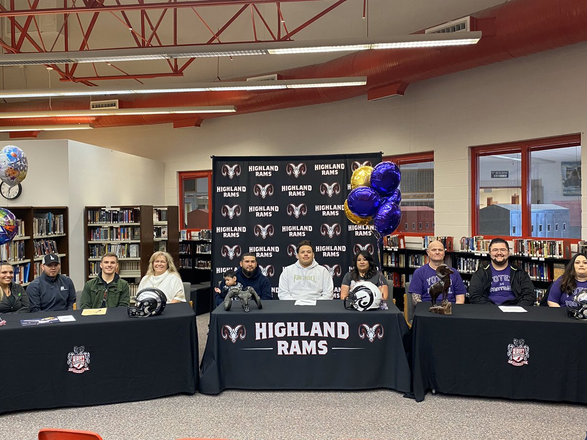 RamHighland's tweet photo. Congratulations to Isaiah Wright, JJ Flores, and Josh Potter for signing with the College of Idaho and Eastern Oregon for football! @MGuernsey_ISJ @a_luevano @idahosports @HHSRams @highland_2020 @PCSD25 https://t.co/MbZZQ6bGXR