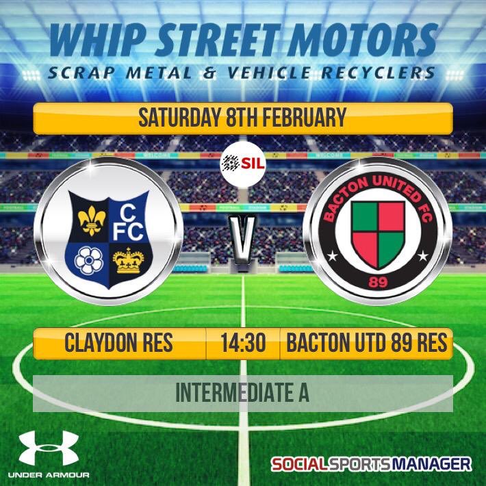 Claydon_FC's tweet photo. The reserves return to action by welcoming @BactonUnited89 to the real carpet. The reserves need to get back to, and maintain winning ways. #ChasingTitles #StayInTheMix #OneClub #CFCF @whipstreet 💙🖤💙 https://t.co/1GuKAAyJ90