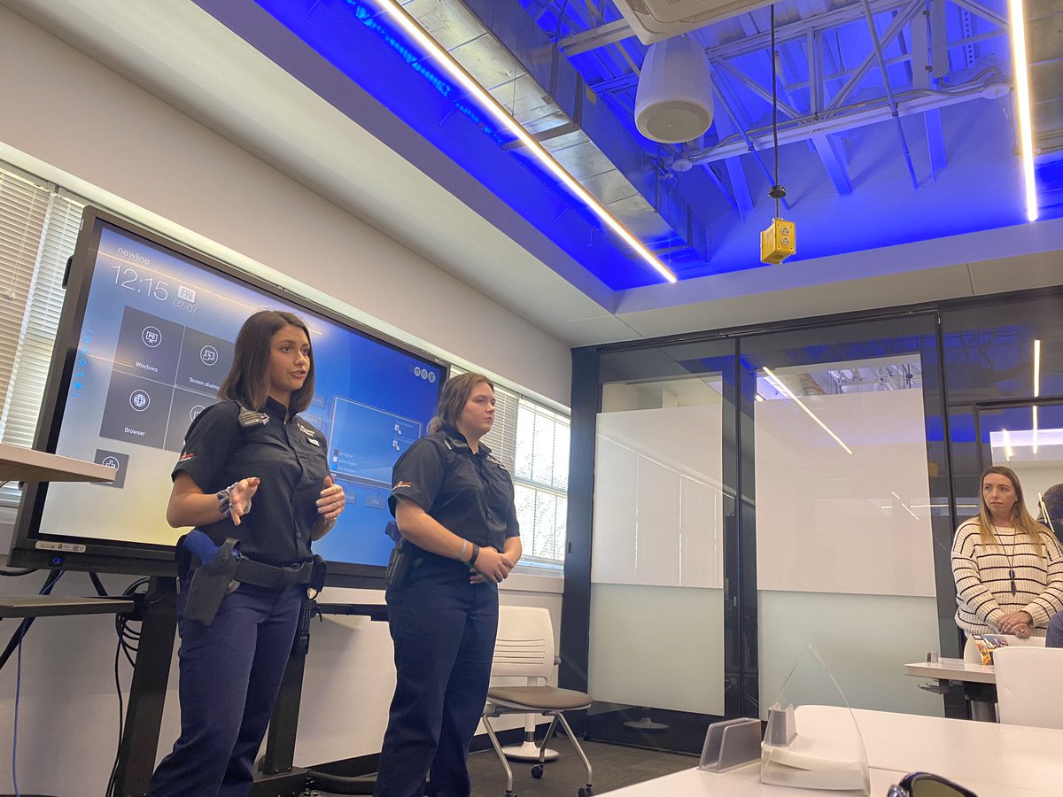 mrskayhuey's tweet photo. Such a pleasure to be a part of this years State of the District! @CamAlexis_ and @DakotaMatlock2 did an amazing TED talks and the rest of the officers did crowd control and parking! @Mr_B_Johnson @fredbrent06 @ccmrgisd @GISD_CTE @CTEShrek https://t.co/GWieaBWjiK