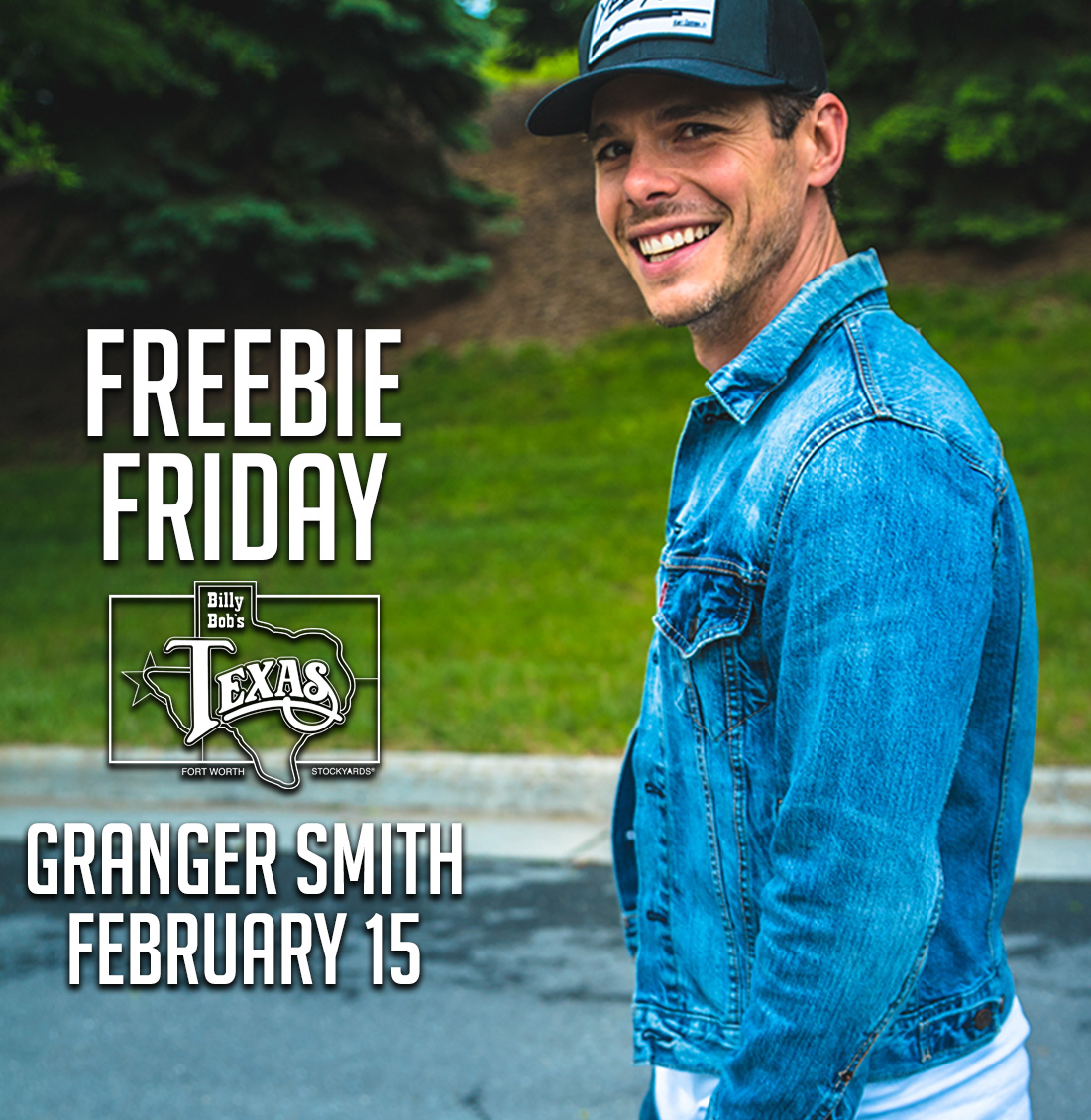 It's #FREEBIEFRIDAY! RT for your chance to win a pair of tickets to see <a href="/GrangerSmith/">Granger Smith</a> on Saturday, February 15th! Get your tickets now at billybobstexas.com!