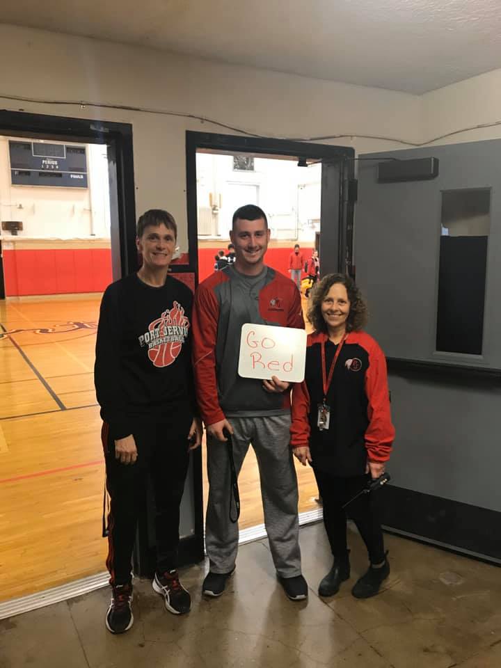 pjschools's tweet photo. District-wide staff wore the color red to demonstrate their support for the American Heart Association’s Go Red for Women movement. The goal of this movement is to help raise awareness and save more lives. Last year the PJSD faculty and staff raised over $500! https://t.co/59j8dw0JX7