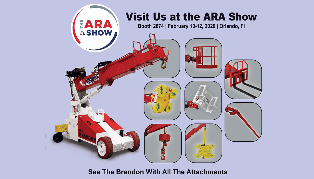 Next week we will be in Orlando, FL, at the #arashow2020. Visit us in booth 2874

#arashow #rentalshow #ara #americanrentalassociation #minicrane #minicranes #telehandlers