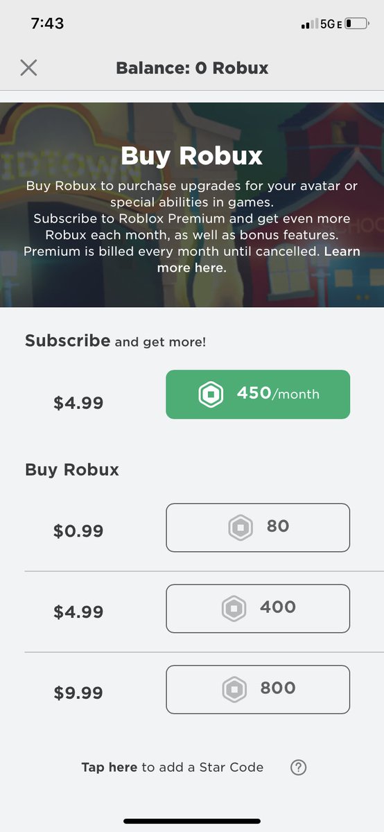0 robux sign