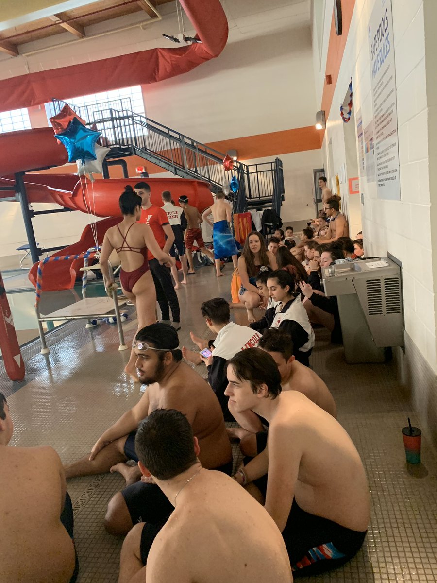 LBucacci's tweet photo. Making the most of LHS Senior Swim night with no power! @LHSRI_Athletics @LHSRI @rmezzanotte https://t.co/hoazB4uAlj