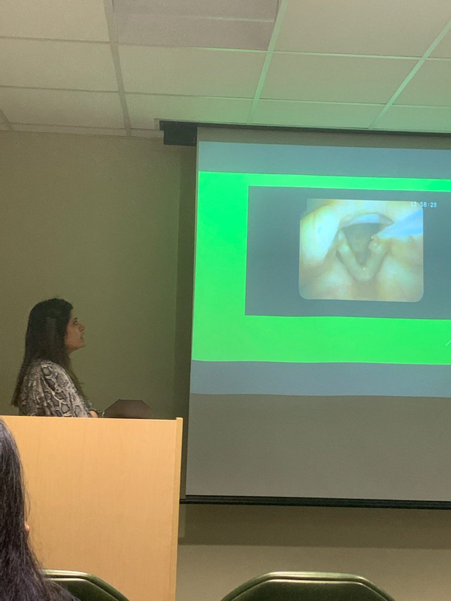 Drinnahusain's tweet photo. Presenting on the use of the KTP laser for laryngeal lesions during this monthโs Laryngology Academic Day #voicedoc #laser #academia #voicedisorder #vocalcord #vocalcordcancer #somedocs #ILookLikeASurgeon @WomenSurgeons @RushMedical https://t.co/DRxkabN795