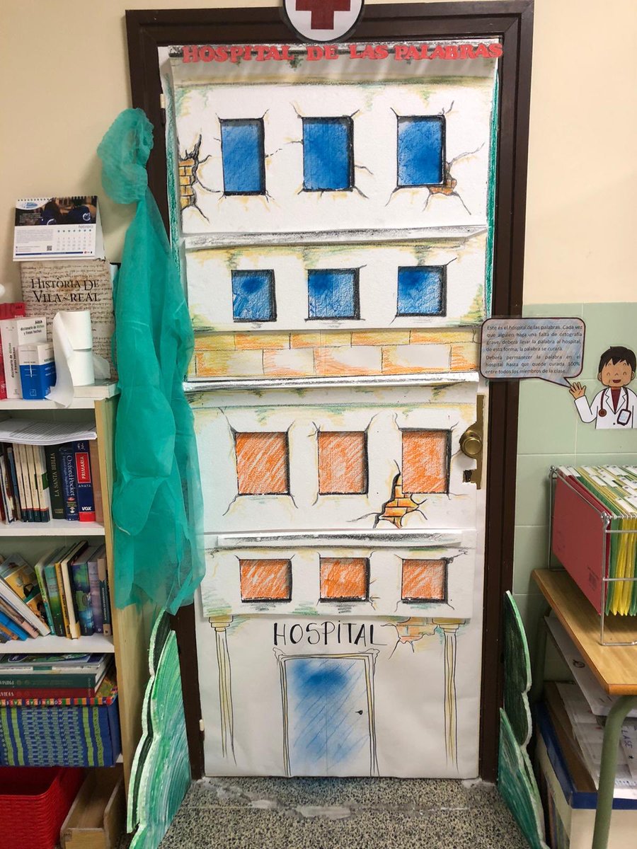 aniceto_54's tweet photo. Hola! Os enseyo el nuevo proyecto de mi clase. La idea no es mía, la vi por aquí por Twitter. ¡Es el Hospital de las palabras de 4ºB! https://t.co/HsCRXXnJtg
