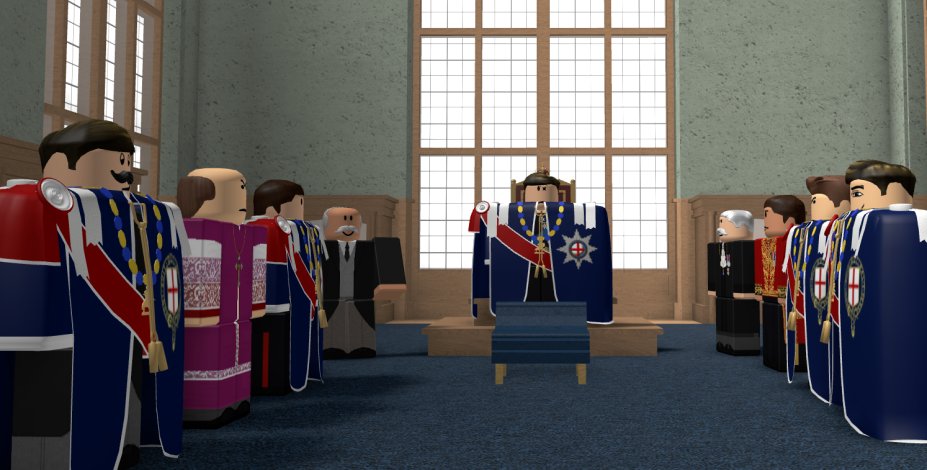 Royal Household Roblox On Twitter Hrh The Duke Of Gloucester And The Earl Of Salisbury Were Both Invested In The Most Noble Order Of The Garter This Evening In The Guard Room - royal guard cape roblox