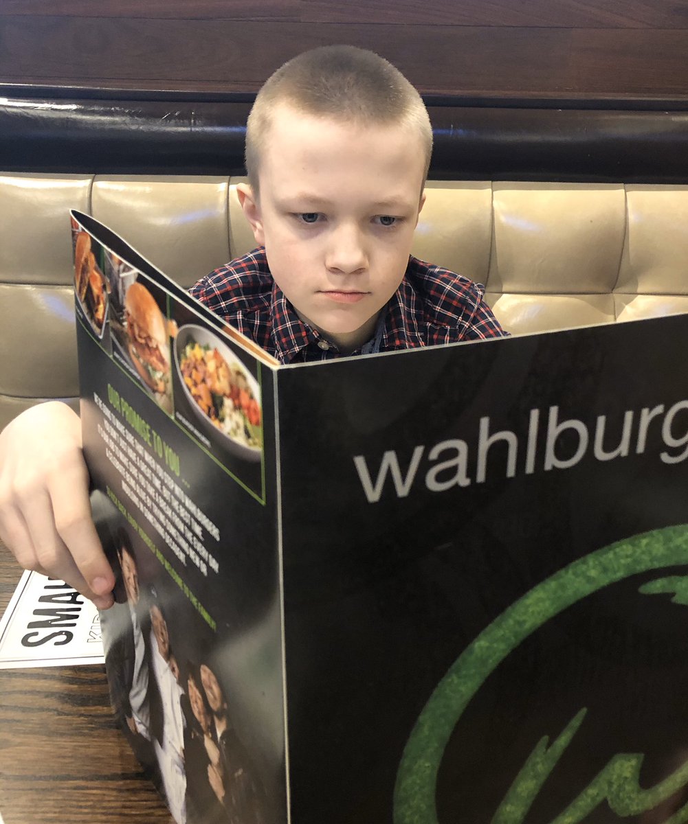 HeidifromWI's tweet photo. He decided it was time to graduate from #smahlburgers 🍔 @Wahlburgers #wahlburgersmoa #almost12 https://t.co/UrFM4iLq0X