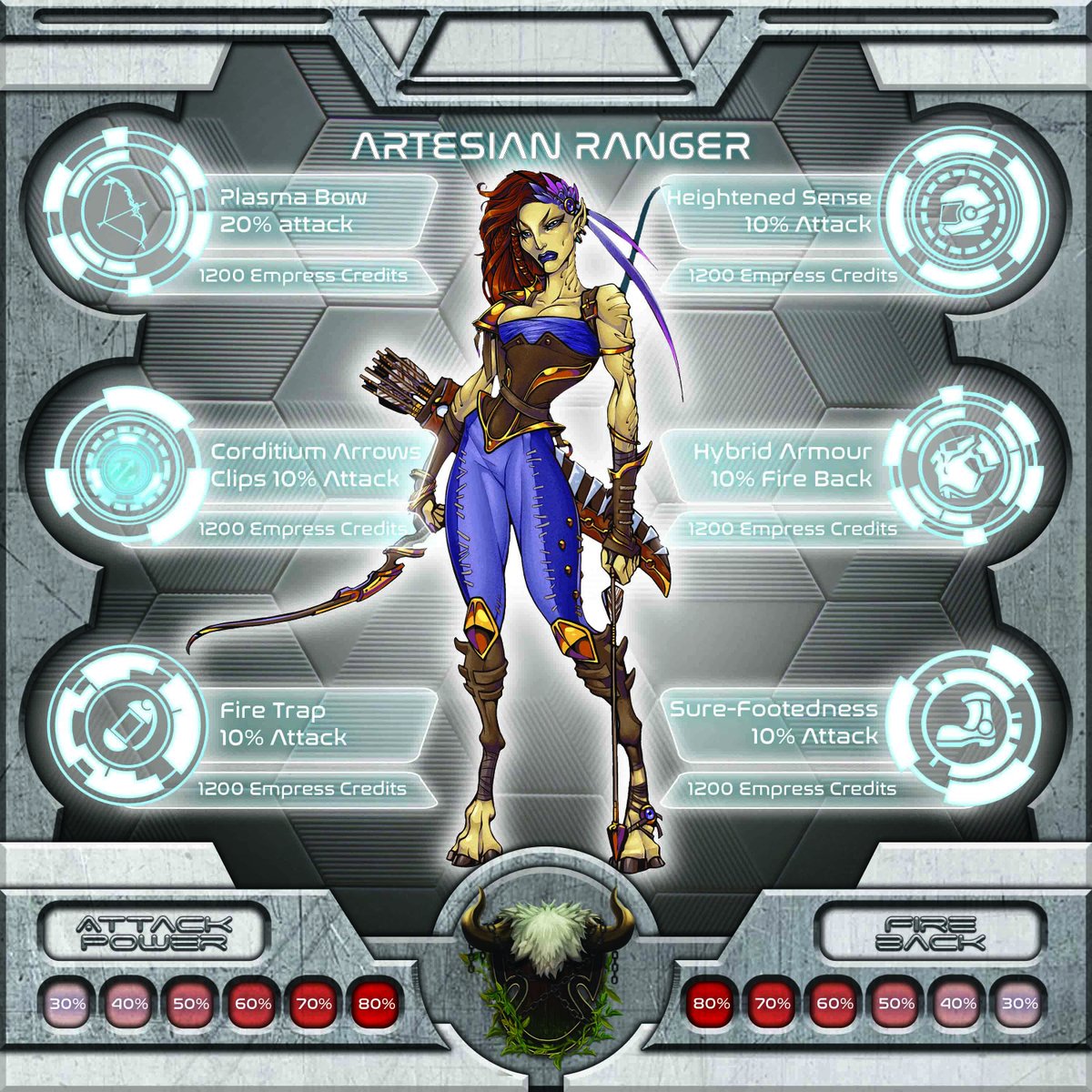 ARTESIAN RANGERS: Their feet look like Earth horse hooves which allows them to run extreme fast. It is difficult to hit them and impossible to catch them. They can see a kilometer away and they can smell more than 10 kilometers away. 🏹💥
#boardgames #tabletopgames #boardgamegeek