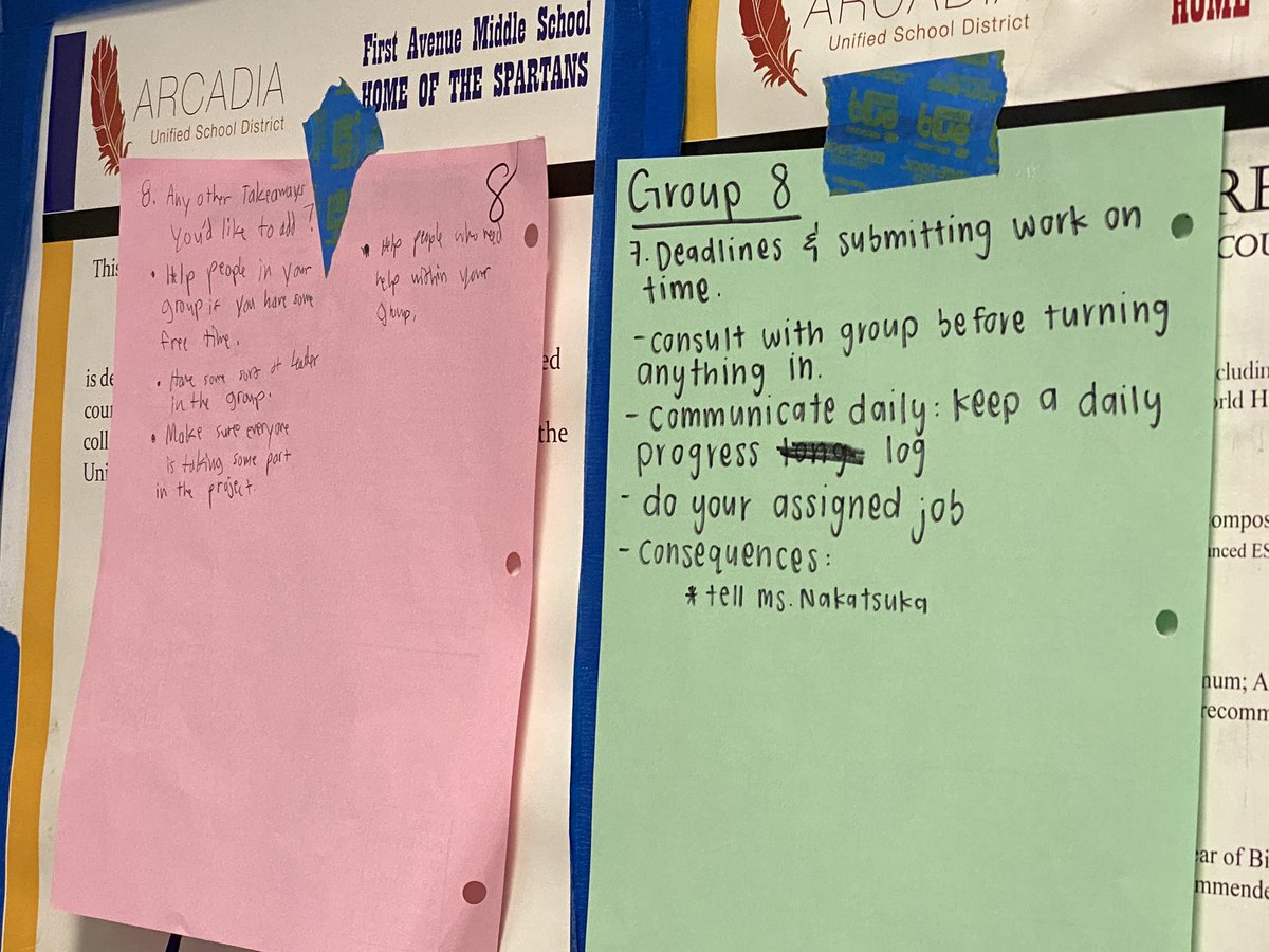 HistoryFrog's tweet photo. Project group norms gallery walk #TeamContract Thanks @lantonha for your suggestions! #UDL #HistoryFrogClass🐸 #FrogtasticFriday🐸 #BetterTogether https://t.co/aBwiHw30ej