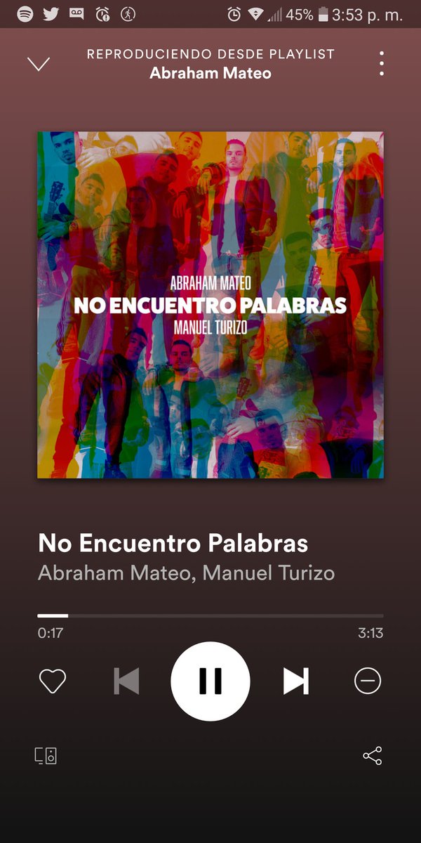 mari_sanchez82's tweet photo. @AbrahamMateo @Spotify Respondiendo a @AbrahamMateo. Y a @Spotify , #NoEncuentroPalabras vamos por mas reproducciones.🎶🎶 https://t.co/nihfIUYNzW