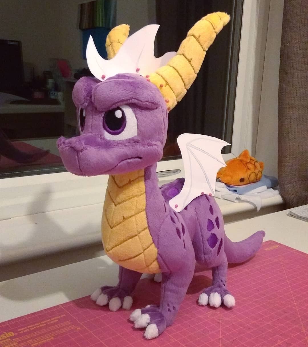 Sophie s Plushies X Working on a big boi Spyro The pattern is mostly the same as my first Spyro plush just scaled up. The main difference is the chest part