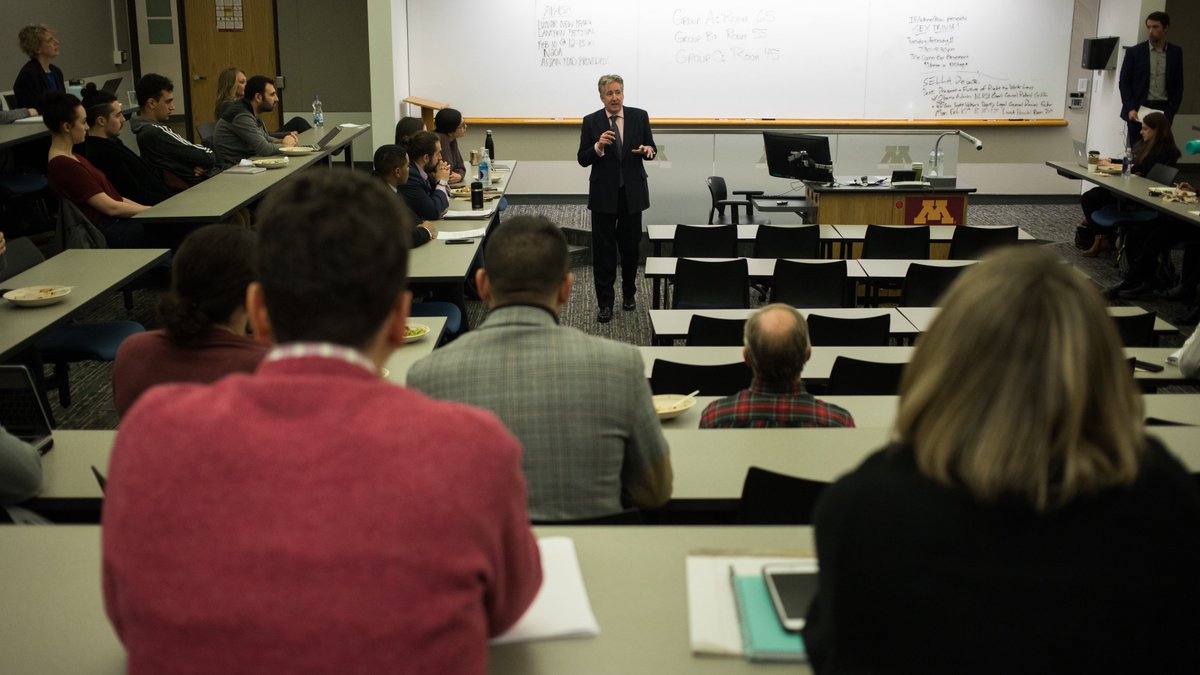 HR_Lab_UMN's tweet photo. Today, @HR_Lab_UMN, administered by @UofMHRC &amp; @UofMHumanRights, sponsored Embattled Battlefield Instruction. Prof. Cosette Creamer, Col. Mark Dakers &amp; @UofMHRC fellow Tracey Blasenheim presented their research to a rapt crowd who then participated in an interactive exercise. https://t.co/K6cOozDLsA