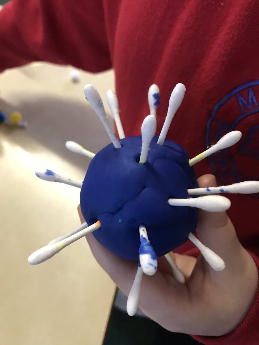 club_kiddy's tweet image. Had a germ busting week at club this week! What does a germ magnified look like?! Playdough helps show us! #germbusting #looseparts