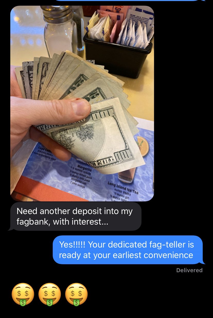 Fag Bank on X: Typical conversation between me and @Size15_Master. This # cashfag isn't always ready to serve his King! t.coiZuSGBgtWd  X