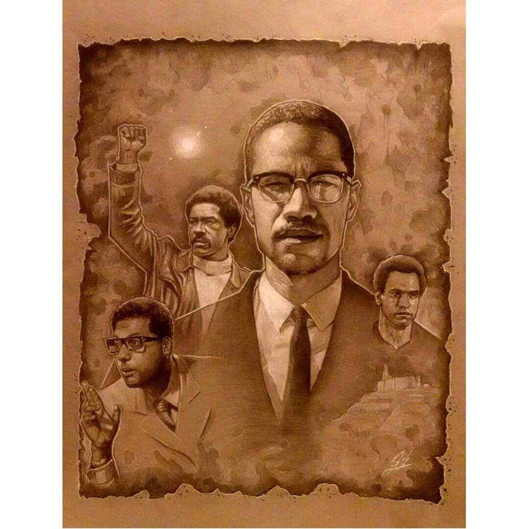 A piece from five years ago: #malcolmx #bobbyseale #stokelycarmichael #hueynewton #blackpower #blackhistorymonth #blackpanthers #theblackpanthers #drawing #charcoalart #charcoaldrawing #charcoalpencil #art #artwork #illustration #artist