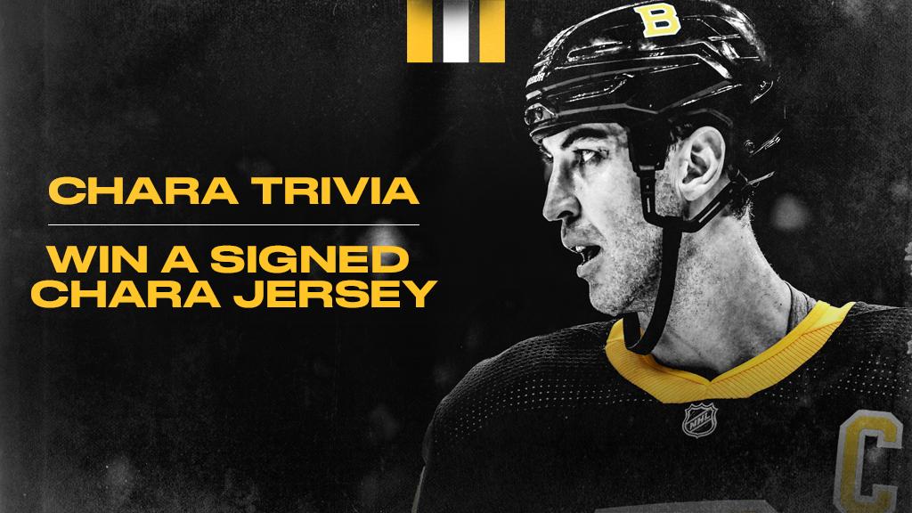 Boston Bruins On Twitter As We Get Ready To Celebrate Zdeno Chara S 1 000th Game As A Bruin We Are Giving Away A Jersey Signed By 33 Test Your Luck At Trivia For