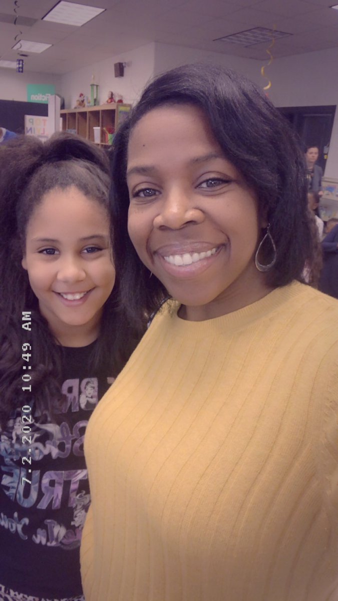 iteachthekiddos's tweet photo. I wore my hair straightened this week for the first time. My mentee got her hair straightened yesterday &amp; the first thing she said this morning was, “I wanted my hair like your’s, but they didn’t cut enough off!” #MakingImpressions #MentorMentee  #BreakingBarriers #LeadByExample https://t.co/d8HPVBBIyQ