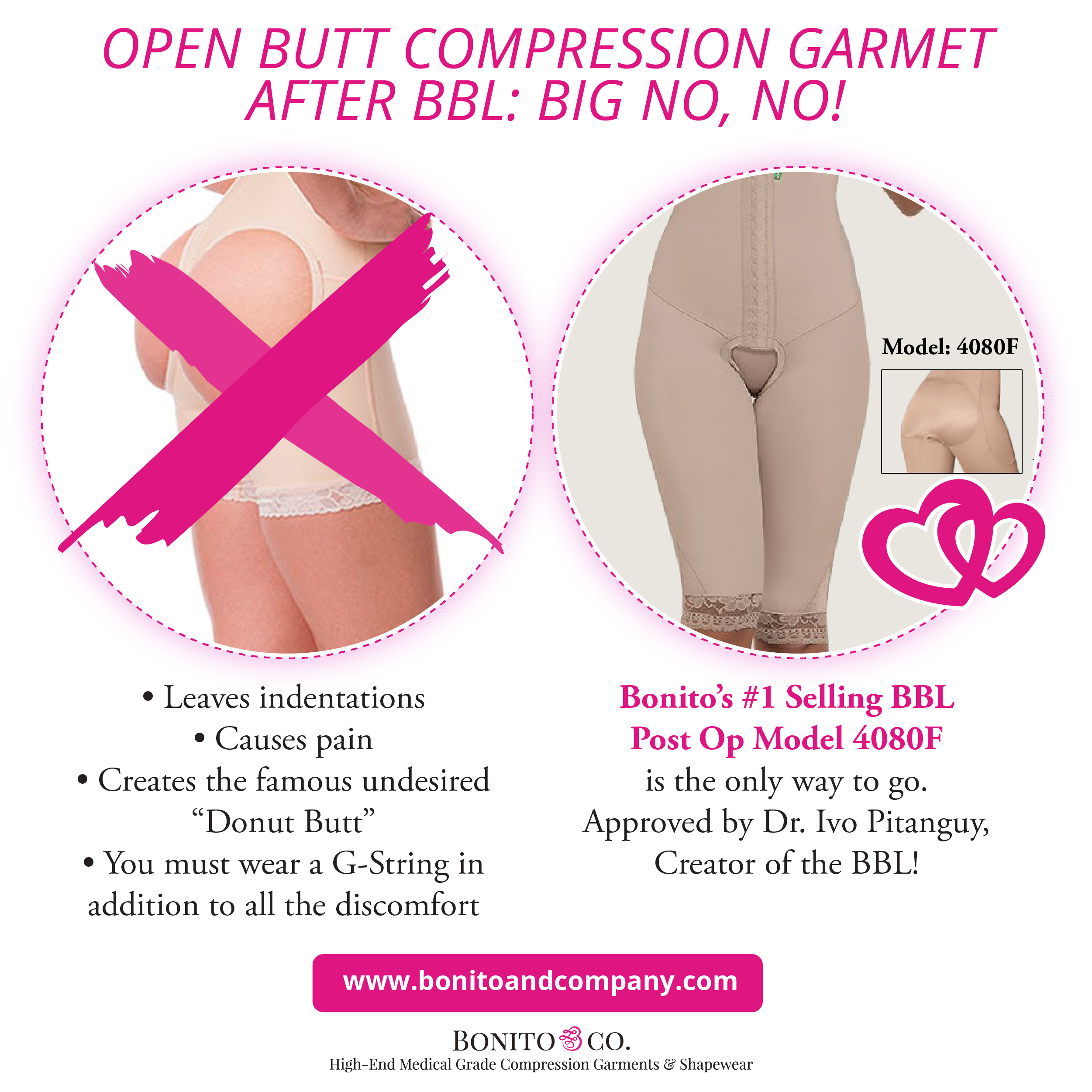 Bonito & Co. on X: Open Butt Compression Garment After BBL: BIG