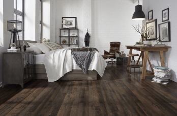 Looking for rustic and timeless hardwoods? We’d love to help you bring your vision to life! | Featured: Factory in Drawing Table #andersontuftex #hardwood #newflooring