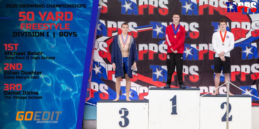 #TAPPSswim Division I Boys 50 Yard Freestyle