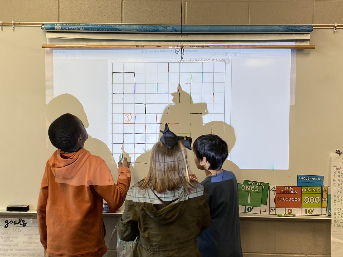 Newman_5th's tweet photo. Remember the square game from when you were a kid? We turned it into a way to review for our CBA! Who says math isn’t fun?? Thanks @MrsJameeRandall for the digital breakout! #TheGreatestParkside #1LISD https://t.co/KpPhBrdhsJ