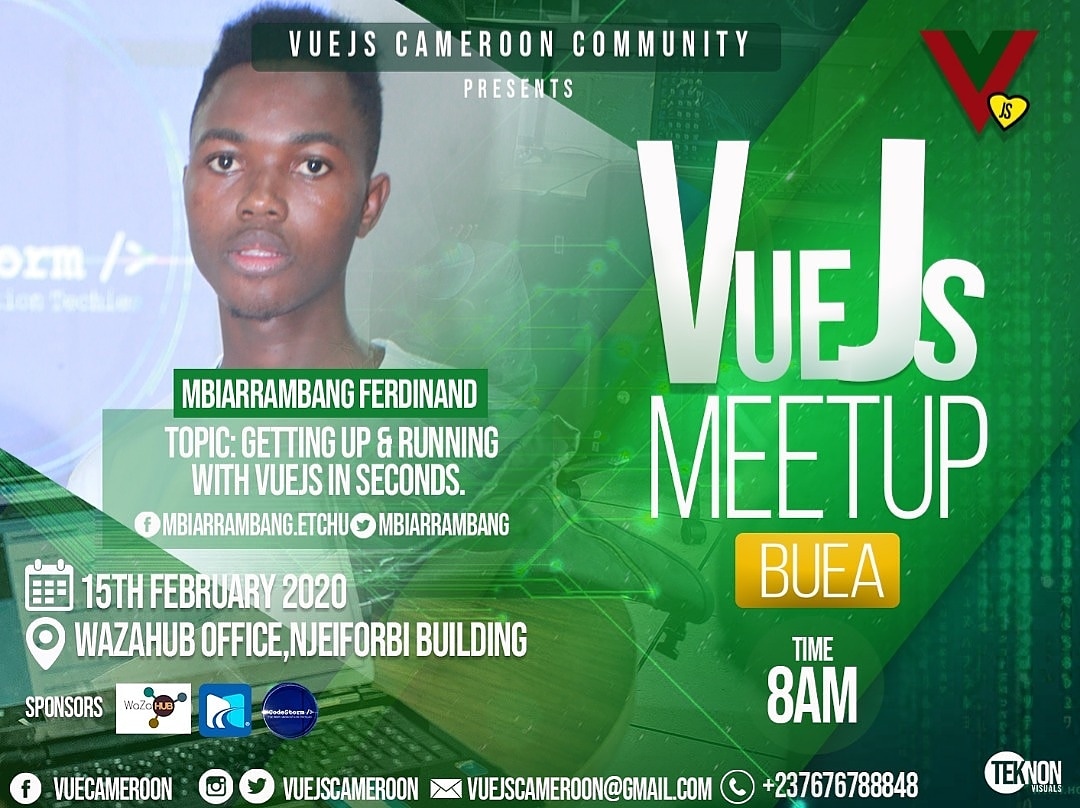 vuejscameroon's tweet image. Meet our speaker @mbiarrambang
#vuejsbuea #vuemeetup #js #javascriptdeveloper #javascript #ui #uidesign #uiux #frontenddev #frontenddevelopment #frontenddesign #frontendwebdeveloper #vuejs #vuejscameroon