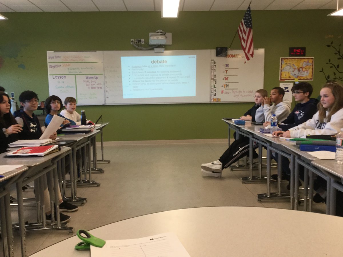 It's Athens vs. Sparta! The debate is on in @AMSRockets social studies classes.
