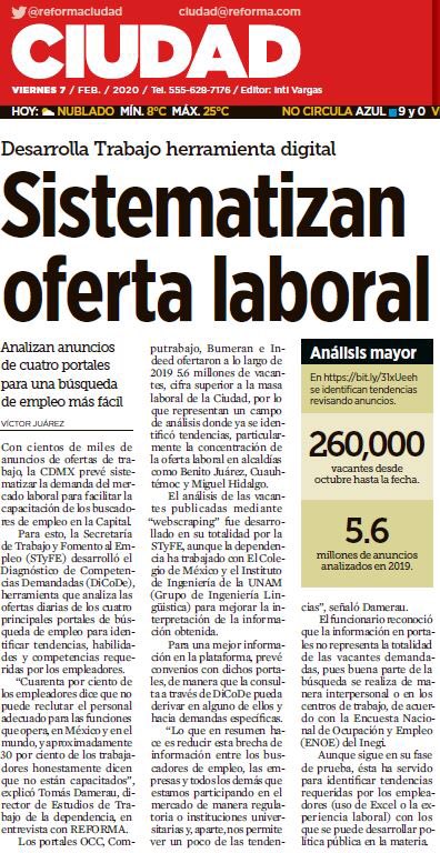 TrabajoCDMX's tweet photo. #Entrevista
La #STYFE sistematiza la oferta laboral en la Ciudad de México con el Diagnóstico de Competencias Demandadas #DICODE
@tomasdamerau
https://t.co/X35I3waMI2 https://t.co/LTlrFFApMc
