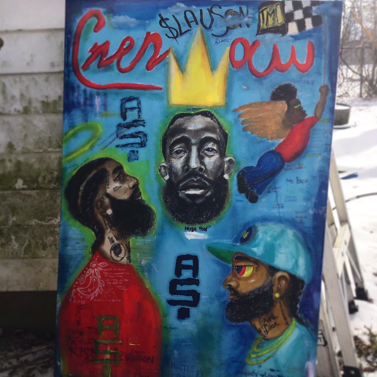 Dier_TheFR's tweet photo. 🕊Commission “NaybaHood”🎨
Acrylics/oil on Canvas. #art #paintings #NipseyHussle #acryliconcanvas #oilpainting #crenshaw #TheMarathonContinues https://t.co/TKOg6nDBFP