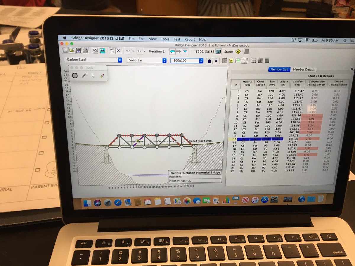 Dr4Liters's tweet photo. Science 6 students @brimmerandmay using Bridge Designer software to test and optimize bridge models before construction. The competition is heating up! #STEAM #engineering https://t.co/tGwgEHn7tT