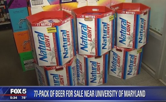 77 pack of Natty light.