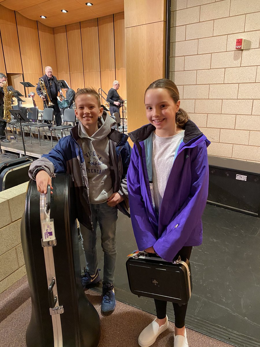 BandVes's tweet photo. Amazing job, Jens and Clara! Way to represent @VESLakers at the 26th Jazz Festival Concert today at Chaska High School. #jazz @ChaskaHawks https://t.co/CLTvDNKnLI