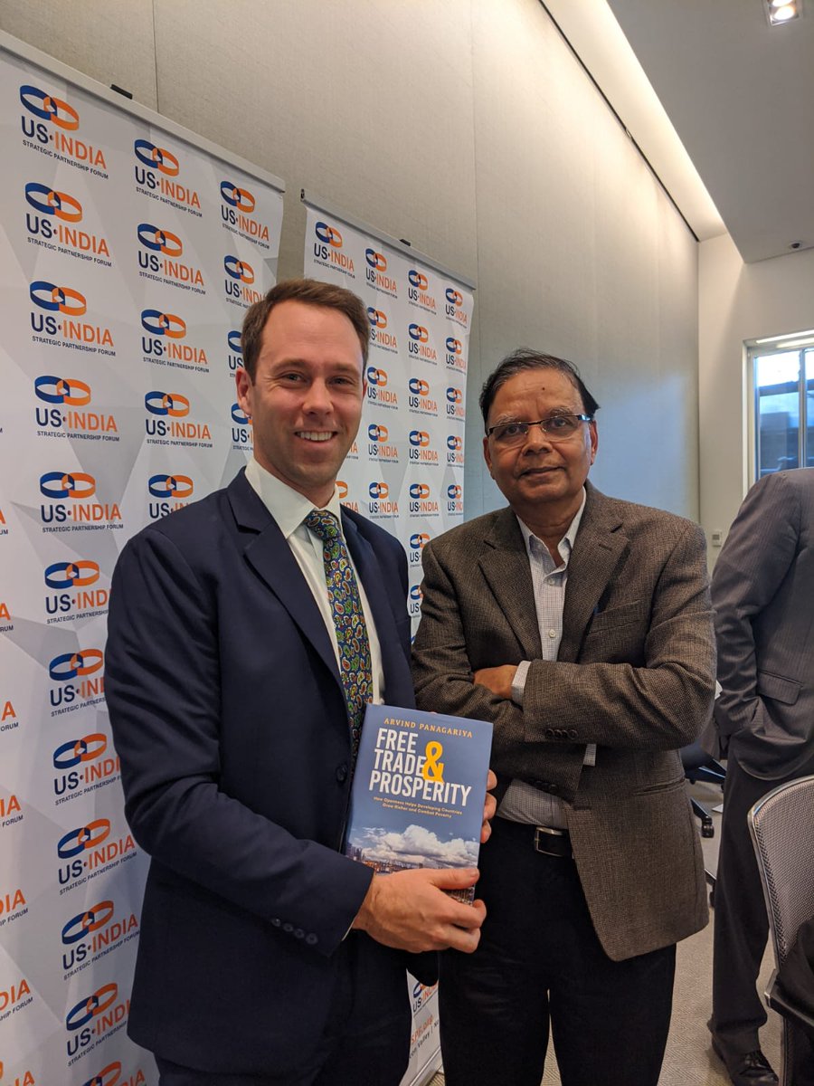 Sannam_S4's tweet photo. Today  @MJGreen0101  and @joshi_kaajal  attended a roundtable organized by the @USISPForum . A great opportunity to hear @APanagariya, a leading Professor of Economics at @Columbia and former Vice-Chair of NITI AAYOG provide his valuable insights on the #unionbudget2020. https://t.co/AO36PfKTk5