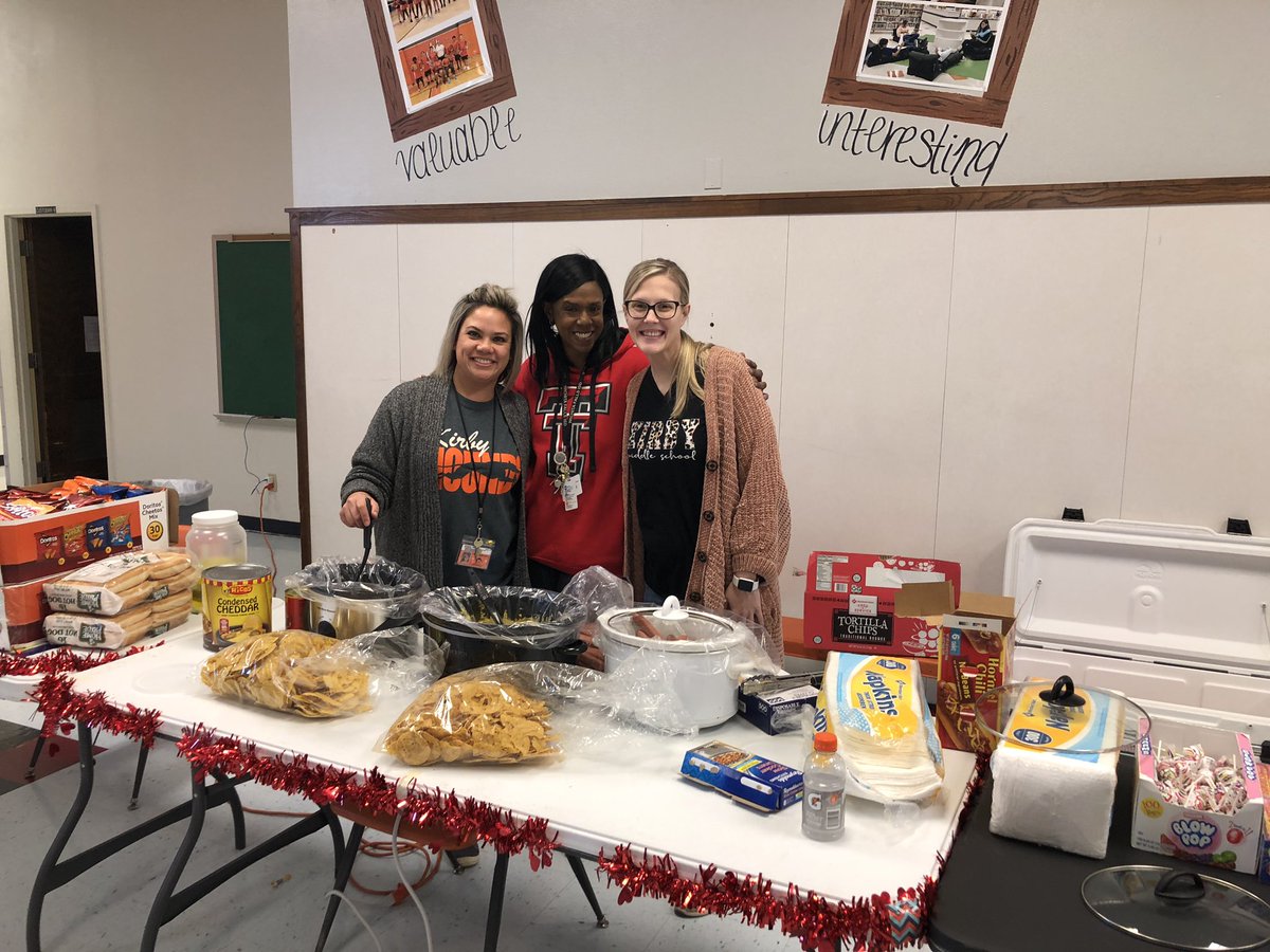KMSLadyHounds's tweet photo. Teachers getting ready for the Kirby Athletic Sponsored Dance. @KirbyAthletics @KirbyWFISD https://t.co/3uXly8mf30
