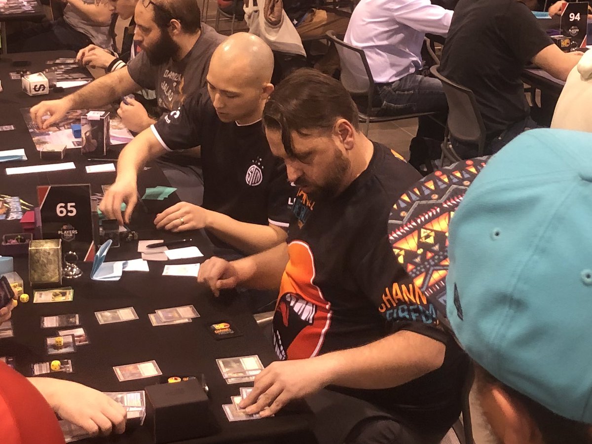 WhoseTurn_EDH's tweet photo. Watching some of the best in the game play pioneer #mfphoenix #mfphx @lsv @NumotTheNummy https://t.co/zAy9SJu2vS